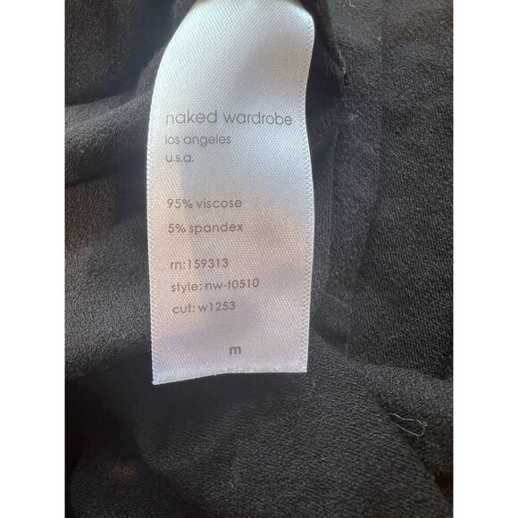 Naked Wardrobe Cropped Sleeveless Black Top Medium Open Back Athleisure Lounge - Picture 6 of 7